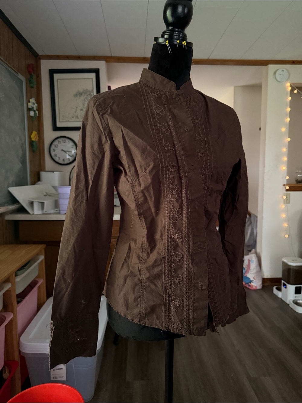 fitted button up